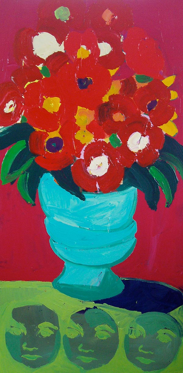 Red With Green Baby Face