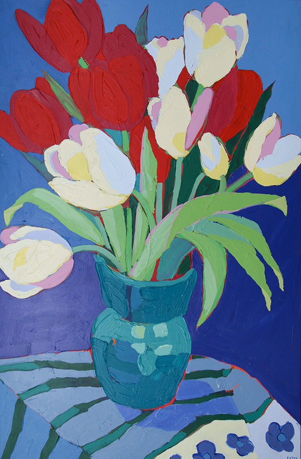 Red And White Tulips