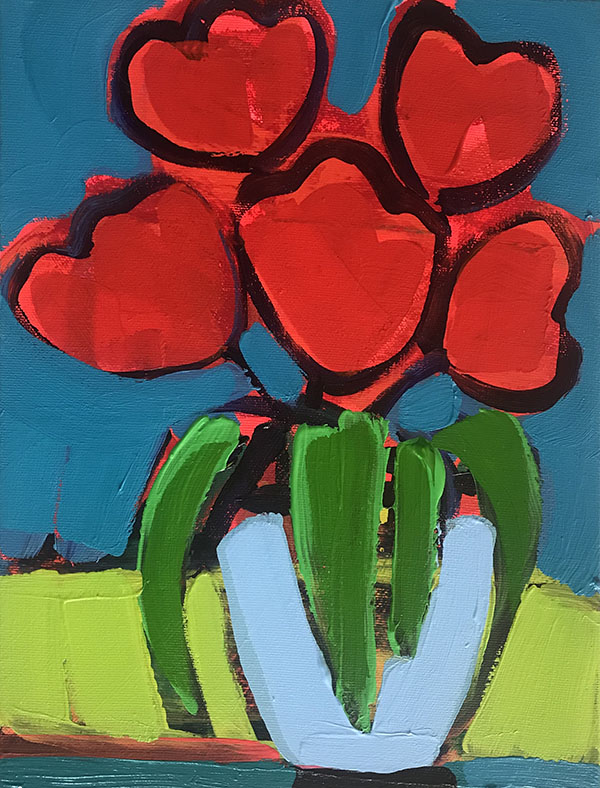 Fire Red Tulips