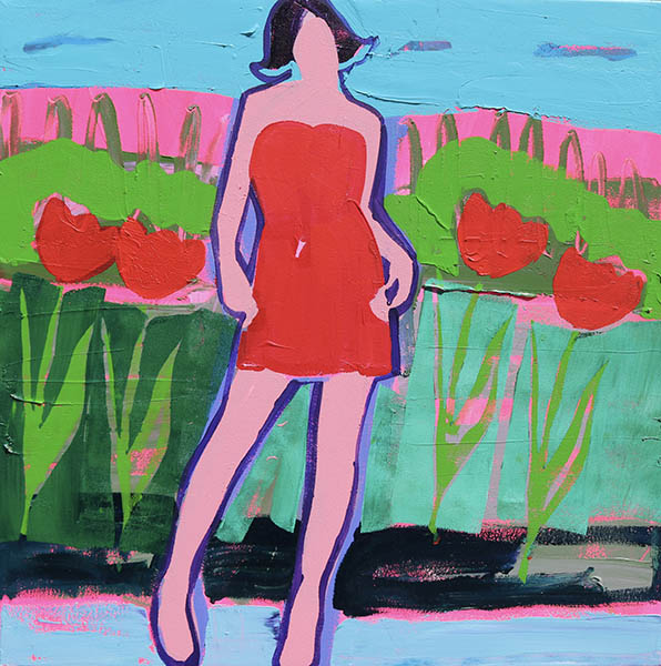 Girl in Tulips